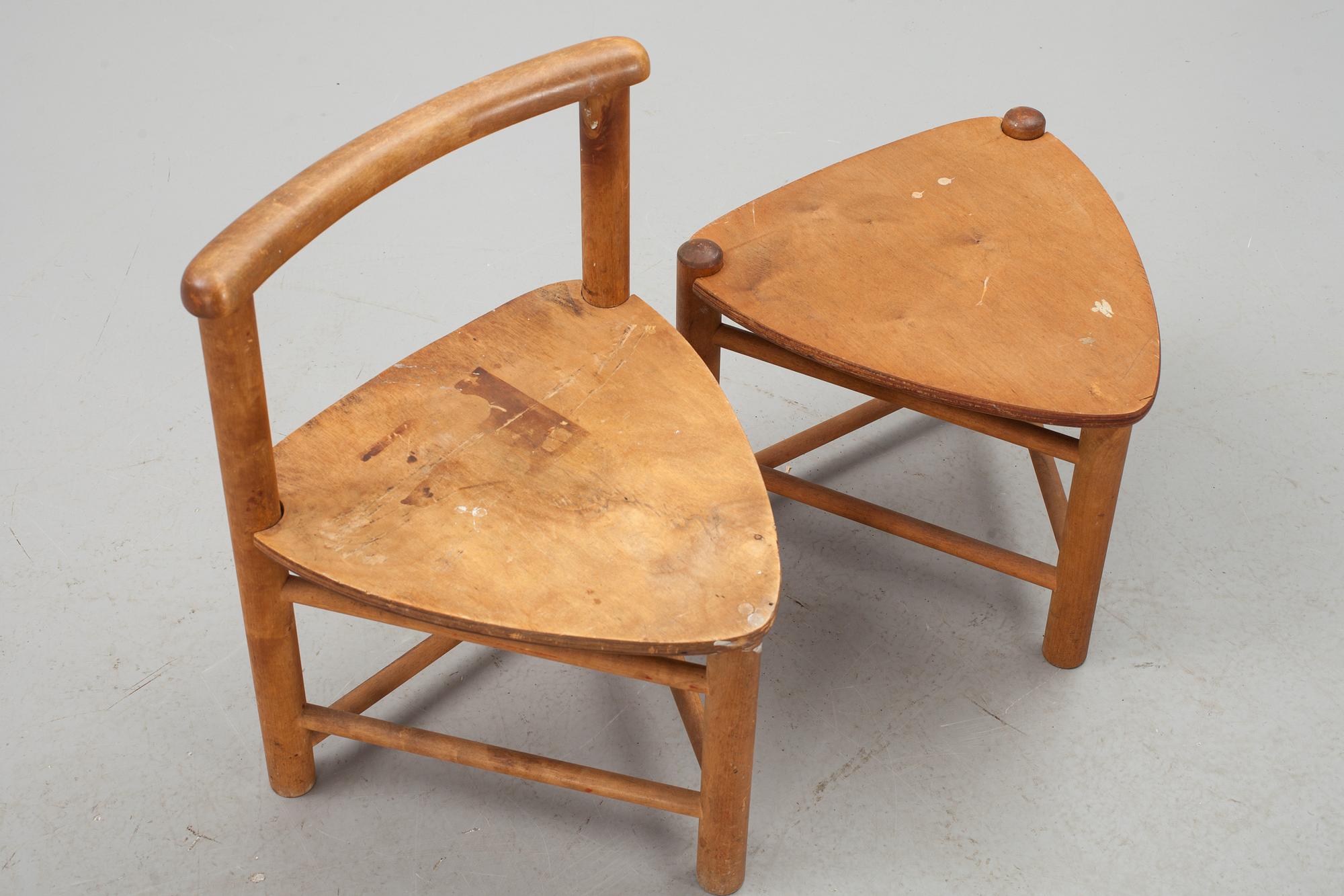 BARNMÖBLER, 2 delar. Firma SUNT OCH RUNT design Elis Borg.