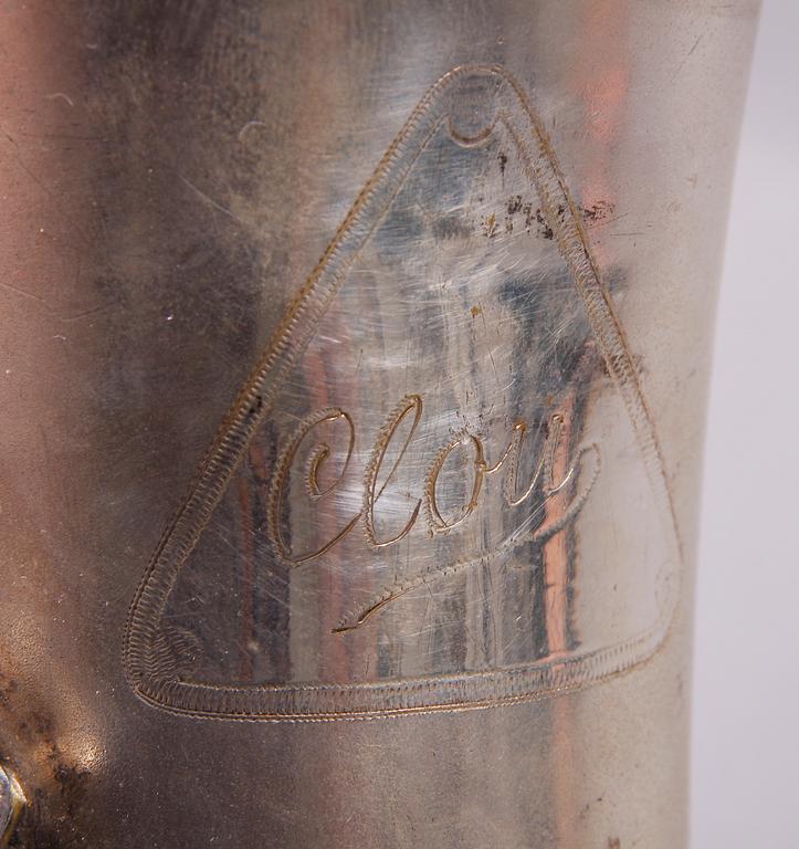 SAXOFON, vitmetall, Clou, troligen Frankrike, 1930-tal.