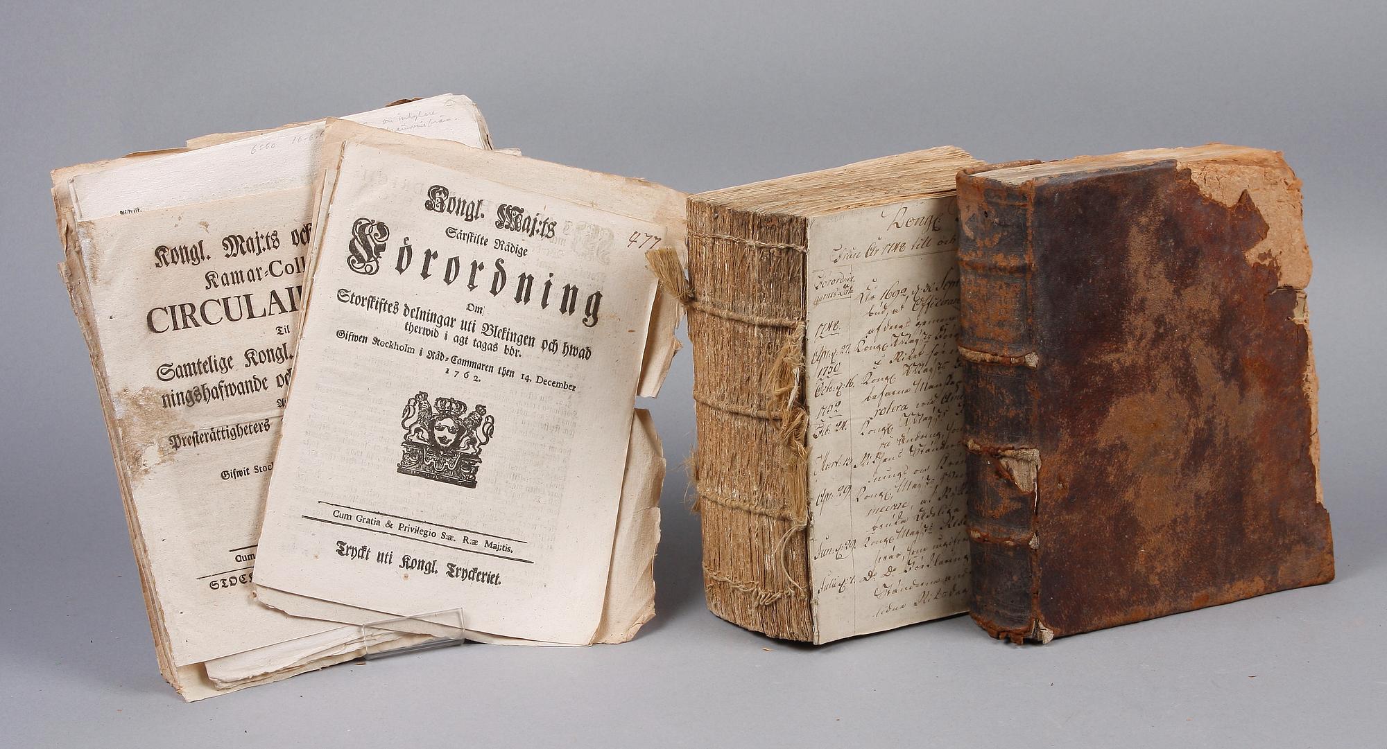 KUNGÖRELSER, 1718-1820-talet.