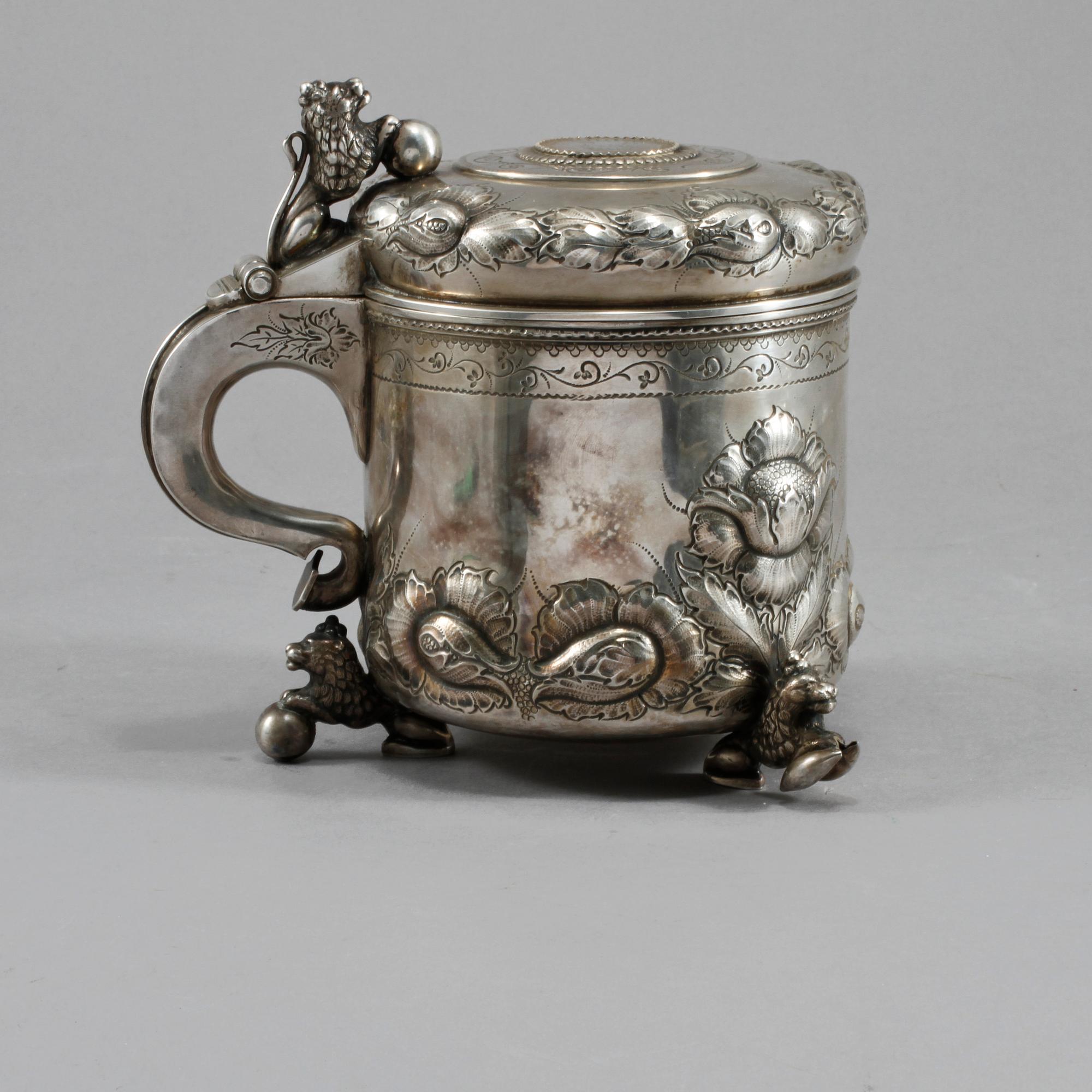 STOP, silver, barockstil, 1946. Vikt 620 gram.