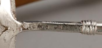 SOPPSLEVAR, 2 st, silver, bla Olof Forsberg, Luleå 1818.
