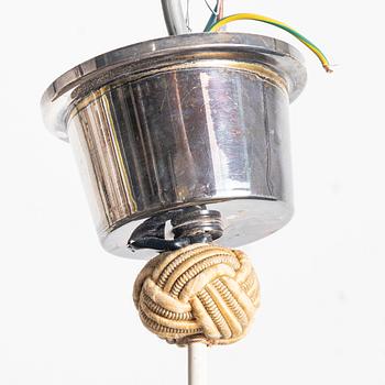 Elis Bergh, Attributed to. Ceiling lamp, silver plate, Swedish Grace, 1920s-30s.