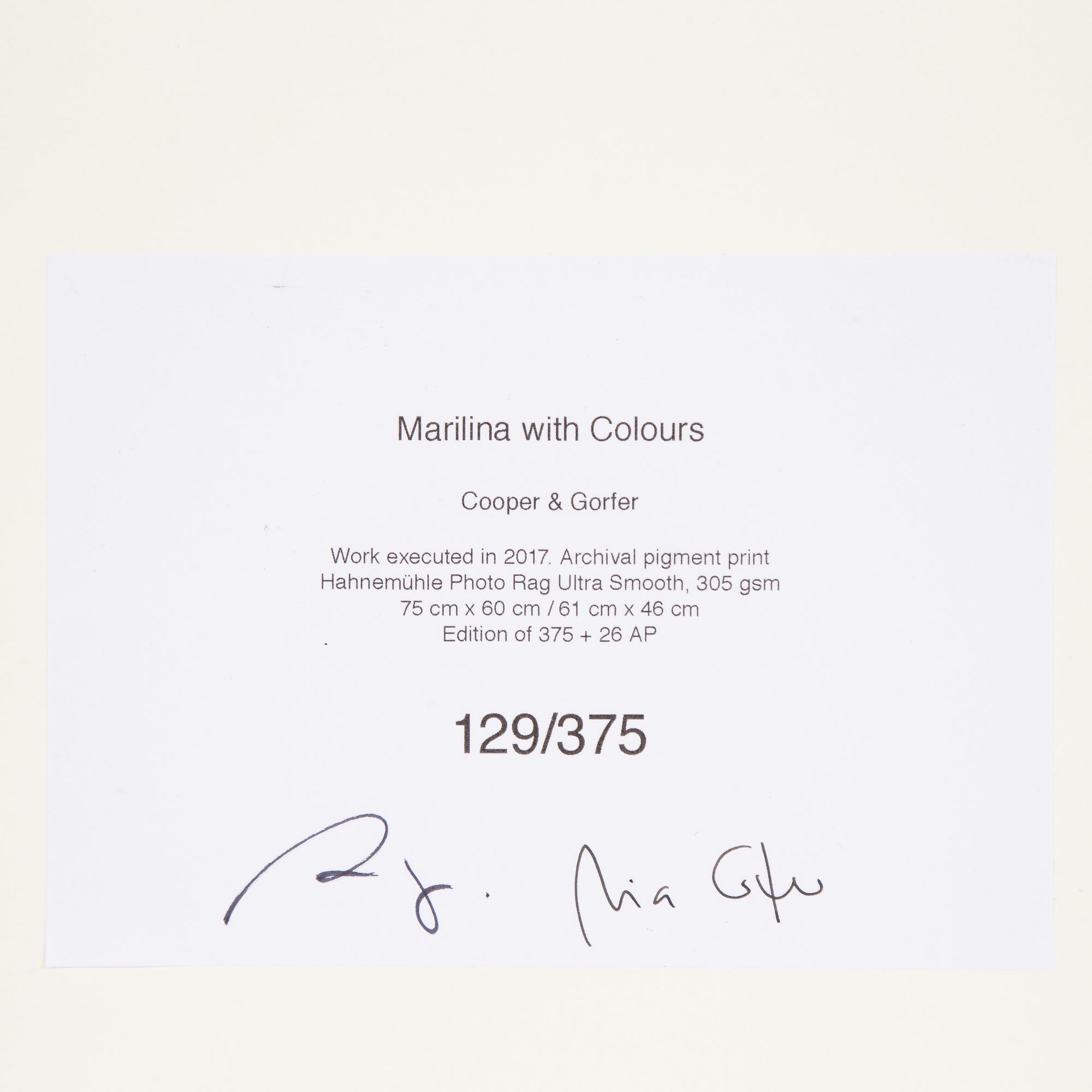 Cooper & Gorfer, "Marilina with Colours".