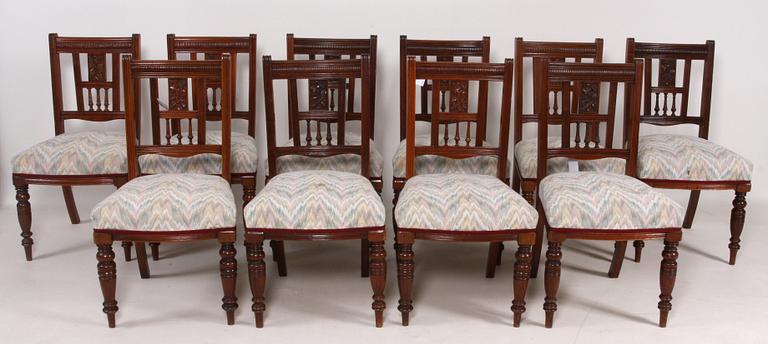 MATSALSGRUPP, 11 delar, bl a 1800-tal.