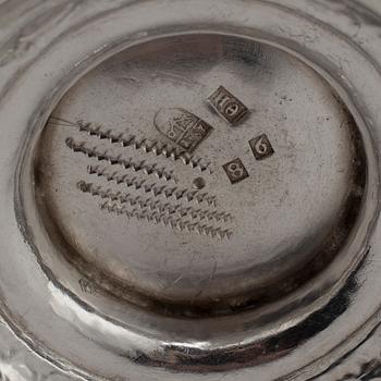 A Russian 18th century silver jug, mark of Ivan Frolov, St Petersburg 1757.