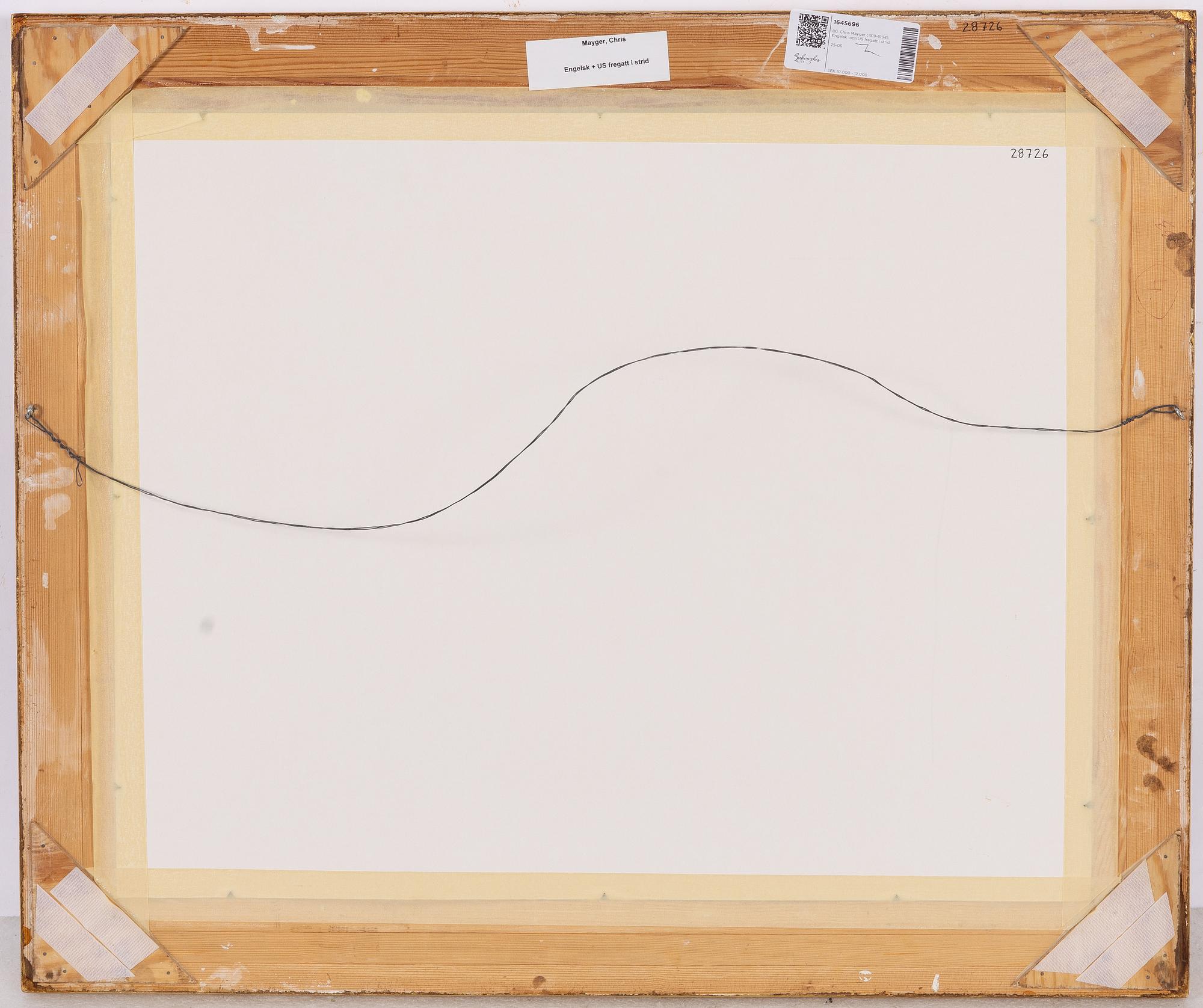 Christopher Mayger, English and American frigate in battle.