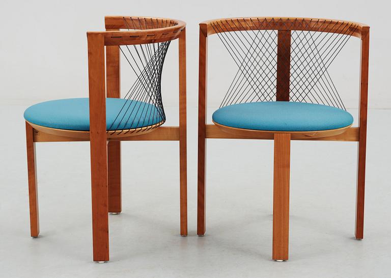STOLAR, 7st, "String Chair", Niels Jörgen Haugesen, Danmark, 1970-tal.