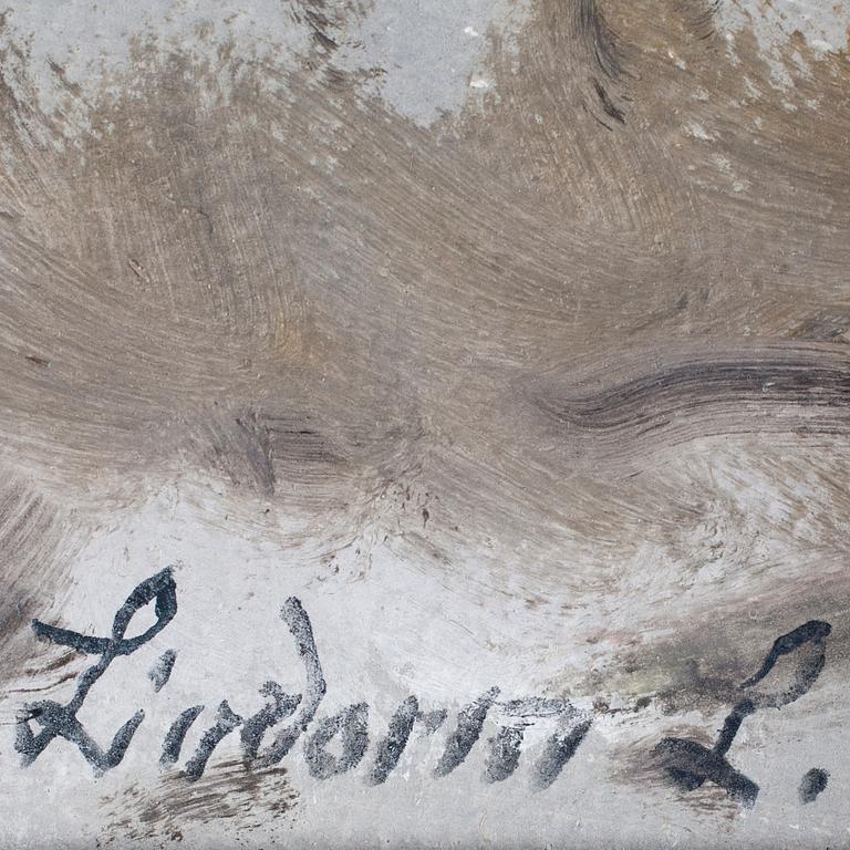 LINDORM LILJEFORS, olja på pannå, sign.