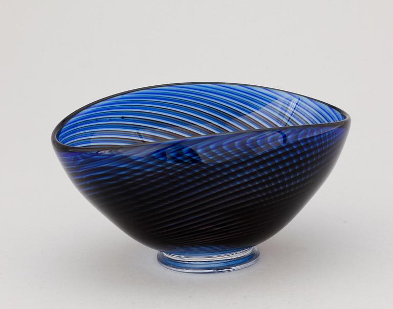 SKÅL, glas, Vicke Lindstrand, Kosta, sign.