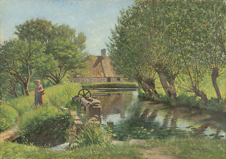 Otto Hagborg, Kvinna vid kvarndamm.