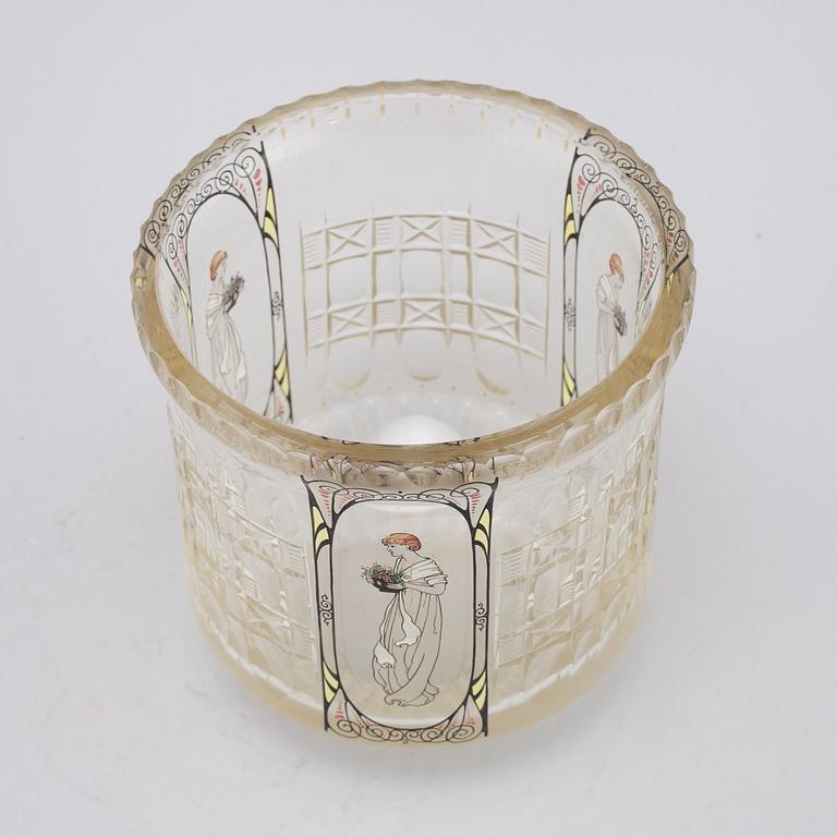An art nouveau glass vase from early 20th century.