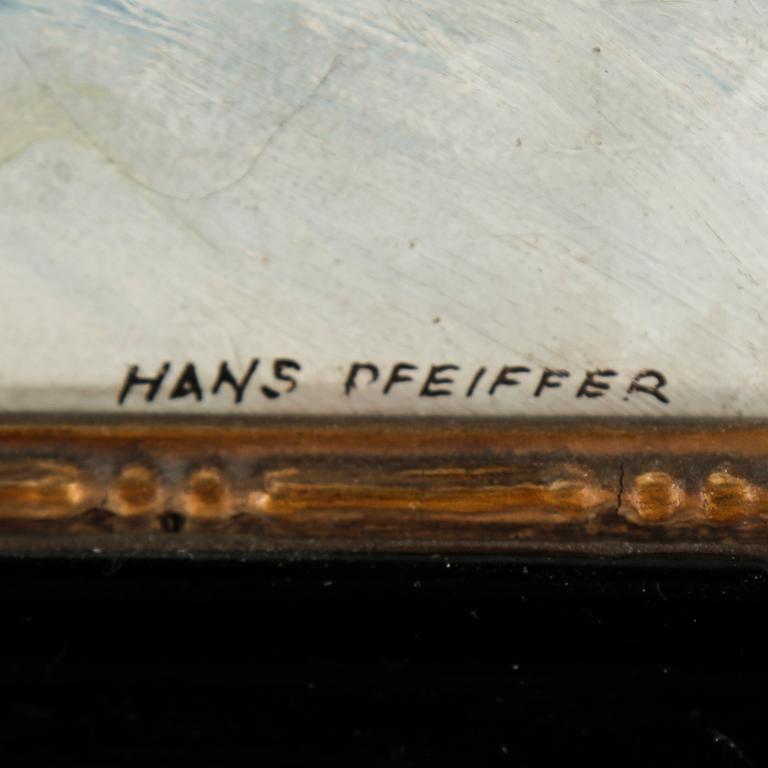 HENRI ERNST (HANS) PFEIFFER, Olja på pannå, signerad.