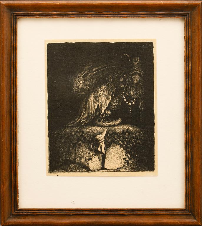 JOHN BAUER, litografi, ur: "Troll".