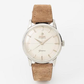 Omega, Geneva, "Cursive Genève", wristwatch, 34 mm.