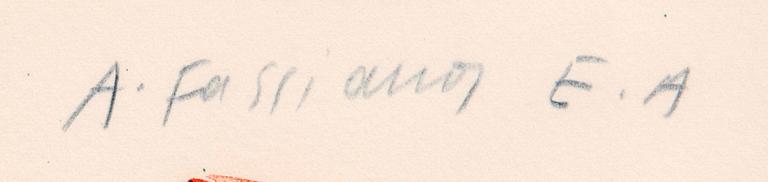 Alexandre Fassianos, färglitografi signerad och numrerad  ea.