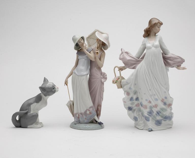 FIGURINER, 6 delar, porslin, Lladro, Spanien, 1900-tal.