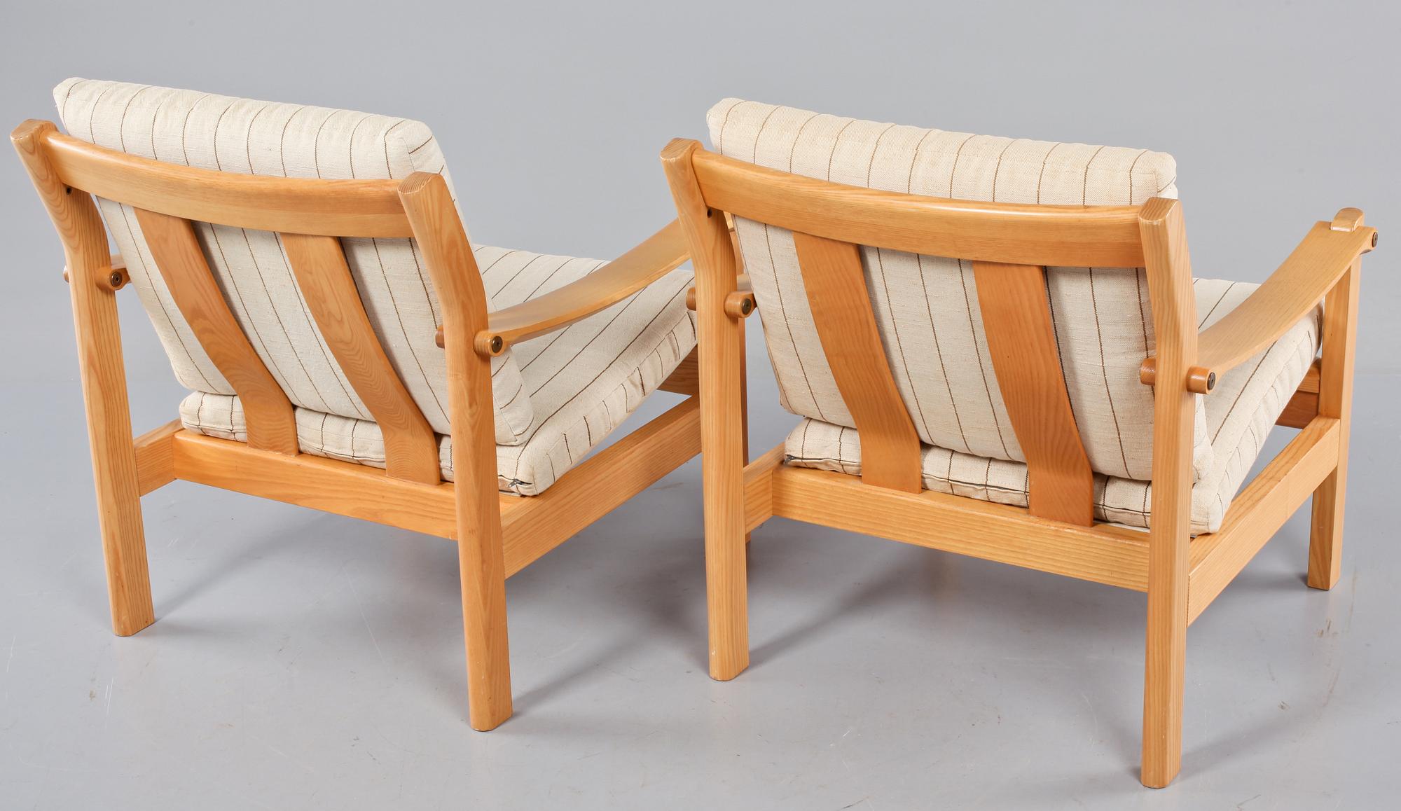 FÅTÖLJER, ett par, Cado, Danmark, tillskriven David Lewis och Gunnar Graversen, 1960-tal.