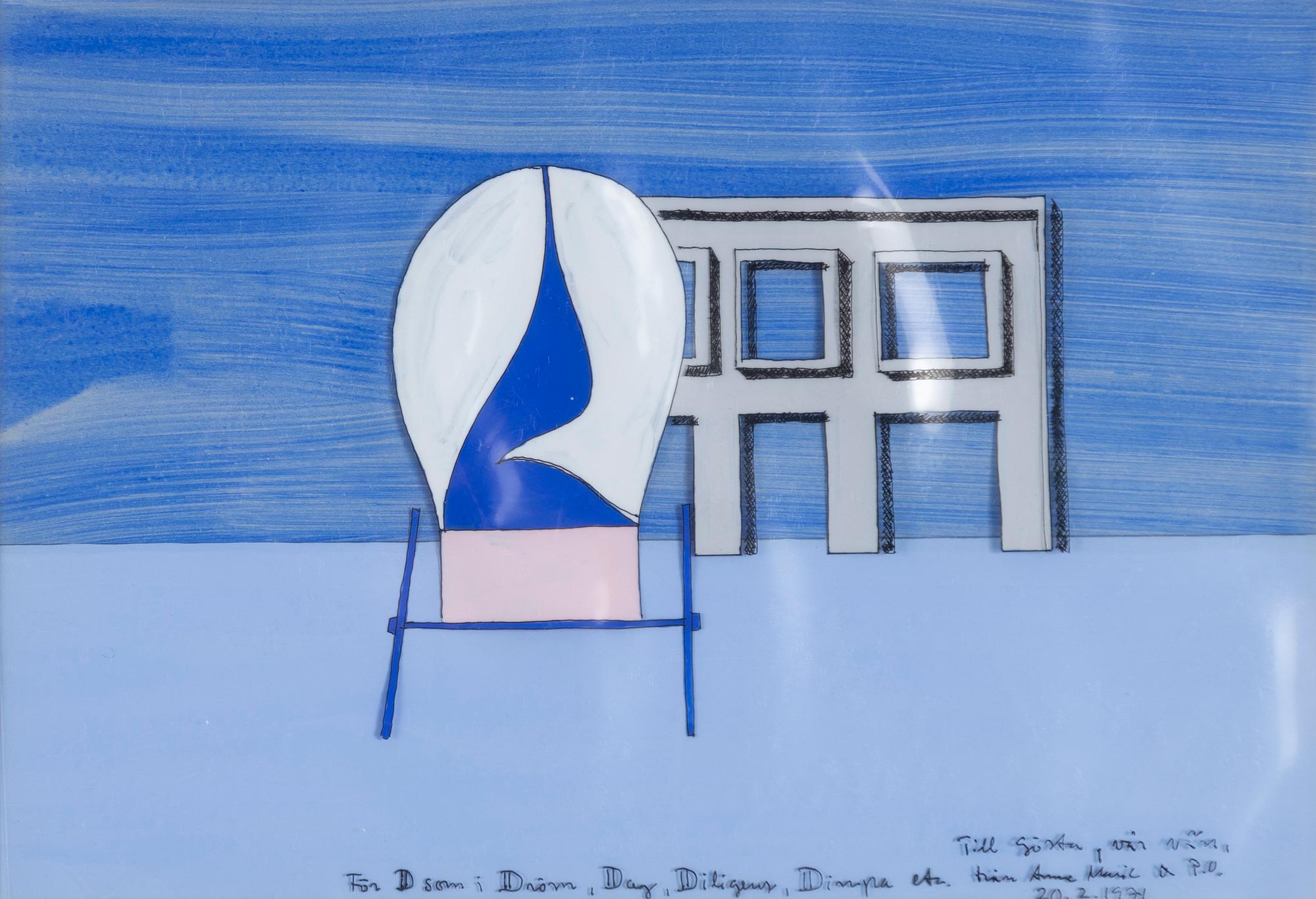 Per Olof Ultvedt, "För D som i Dröm, Dag, Diligens, Dimpa etc".