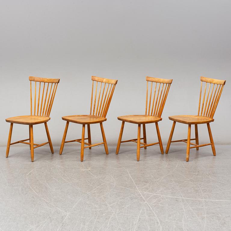 CARL MALMSTEN, stolar, 4 stycken, "Lilla Åland", 1900-talets andra hälft.