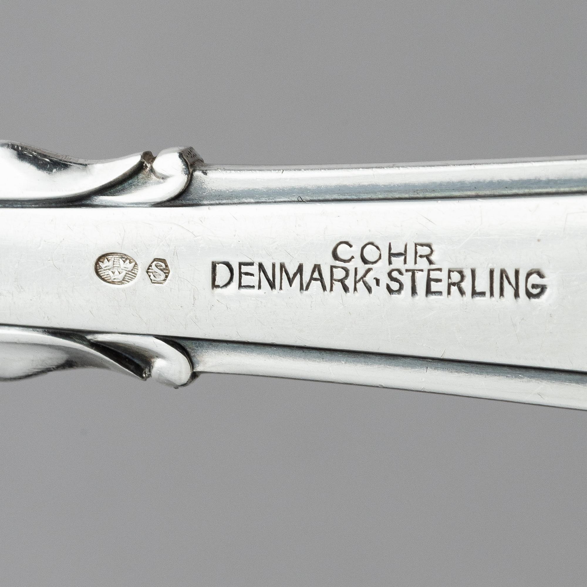 Matsilveruppsättning, 80 delar, sterling silver, modell "Elite", Cohr, 1940-1959, Danmark.