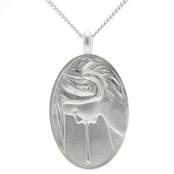 KIM SIMONSSON, RIIPUS, "Sylkevä tyttö - uskalla vain!", hopeaa. Kalevala Koru.