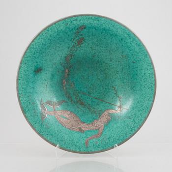 Wilhelm Kåge, fat, stengods, "Argenta", Gustavsberg 1954.