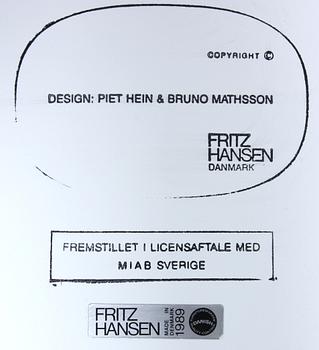 MATSALSBORD, "Superellips", Piet Hein och Bruno Mathsson, MIAB på licens för Fritz Hansen.