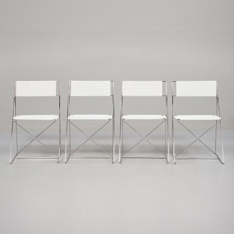 STOLAR, 4 st, "X-line", Niels Jörgen Haugesen, Danmark, formgiven 1977.
