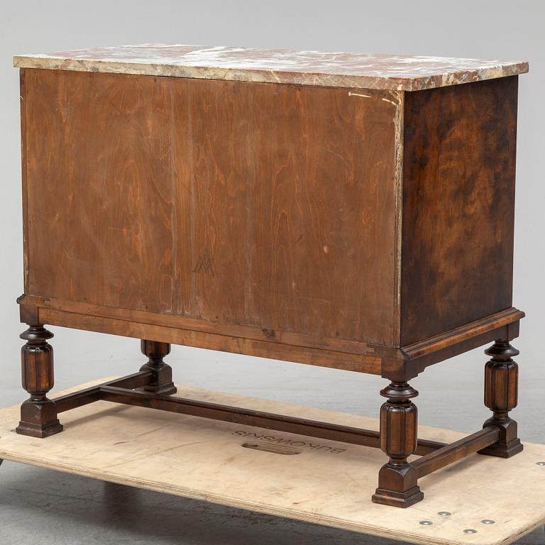 A mahogany and birch chest of drawers, Åtvidabergs Möbelfabrik, 1930's.