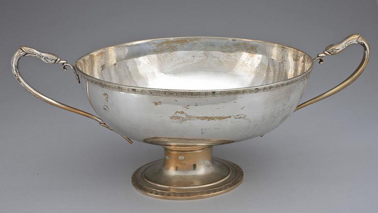 JARDINJÄR/CHAMPAGNEKYLARE, nysilver, empirestil, 1900-talets första hälft.