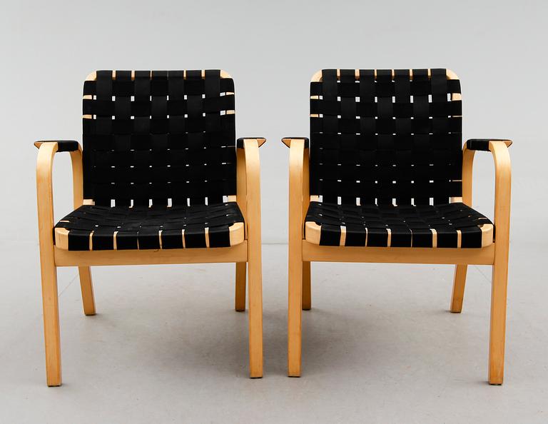 KARMSTOLAR, 1 par, modell 45, Alvar Aalto, 1900-talets andra hälft.