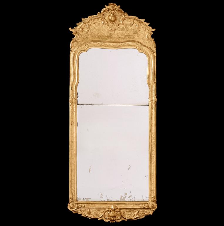 A Swedish Rococo 18th century mirror.