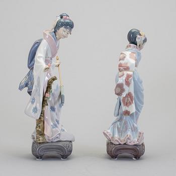 FIGURINER, 2 stycken, porslin, Lladro, Spanien, 1900-tal.