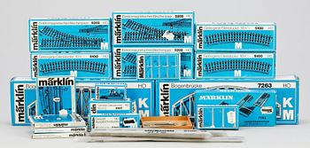 Märklin · PARTI MÄRKLIN, bla räls och bågbroar, 1900-talets andra hälft.