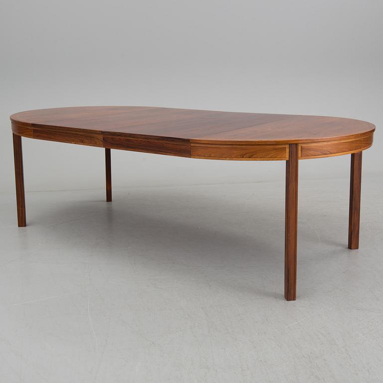 A rosewood dining table by Bertil Fridhagen for Bodafors.