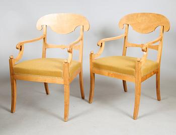 KARMSTOLAR, 1 par, Karl Johan stil, 1900-talets första hälft.