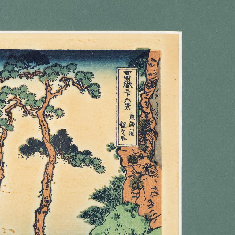 Katsushika Hokusai, efter, träsnitt, 1900-tal.