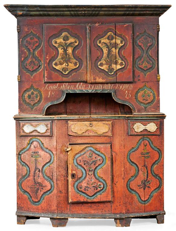 A Norwegian cupboard dated 1845.