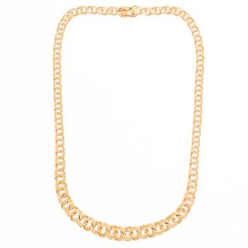 18K gold necklace.