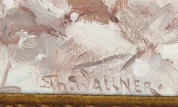 Thure Wallner, oil on panel, signed.