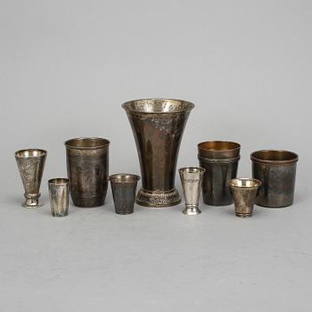 PARTI SILVER, 13 delar. Bl a GAB, Stockholm 1909. Vikt ca 627 gram. .