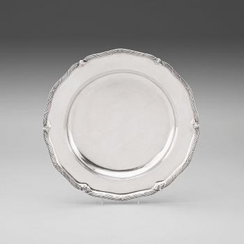 986. A Swedish 18th century silver dish, marks of Fredrik Petersson Ström, Stockholm (1765-1806(1811)).