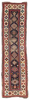 436. A Kazak runner, Southwest Caucasus, c. 375 x 98 cm.