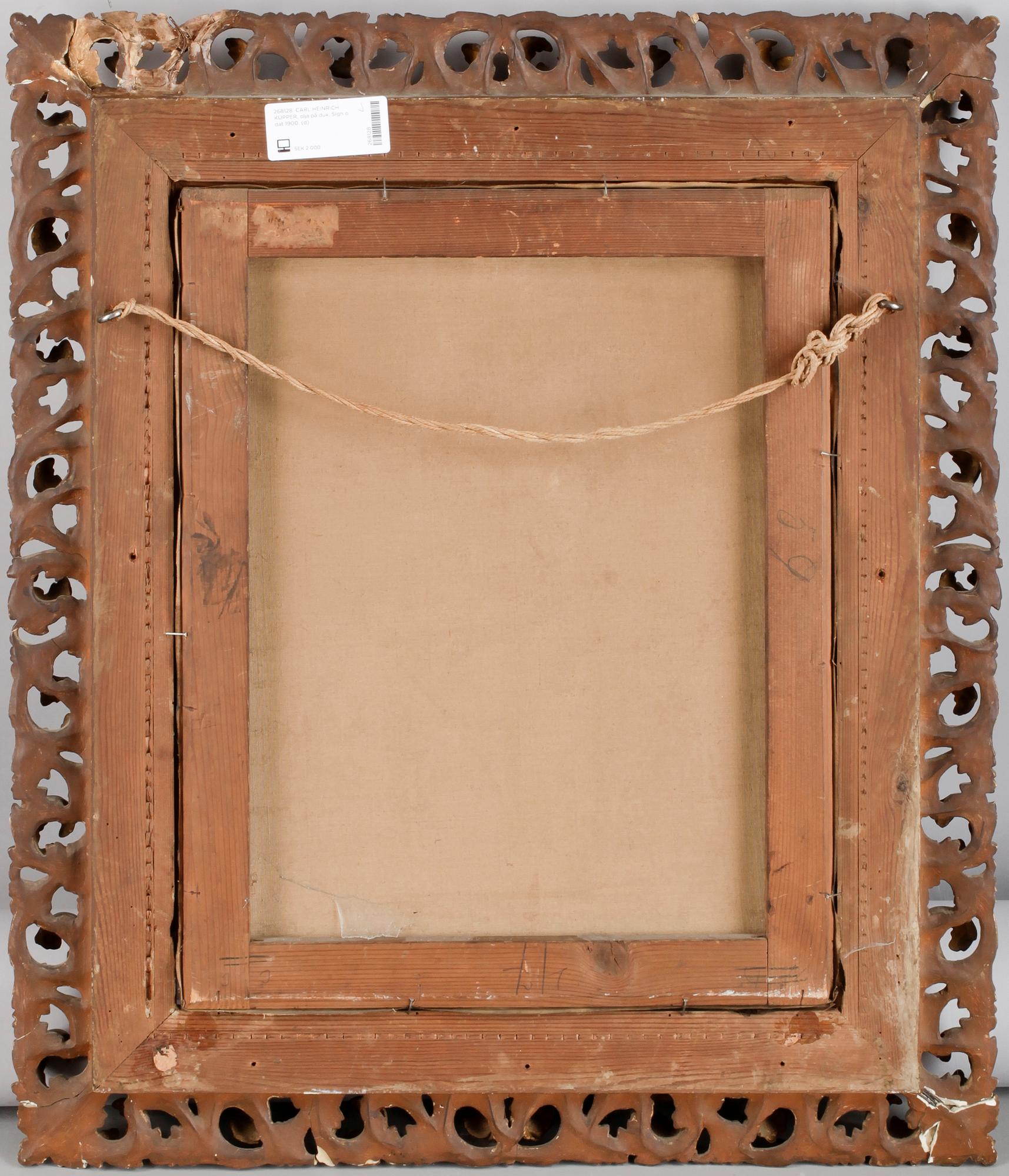 CARL HEINRICH KÜPPER, olja på duk. Sign o dat 1900.