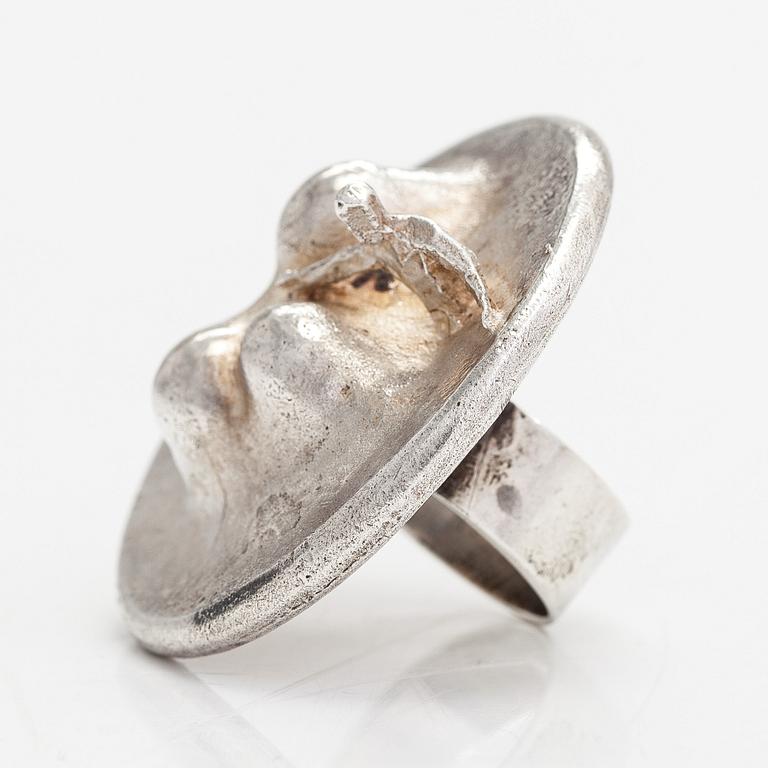 Björn Weckström, ring "Nära utbrottet", sterlingsilver, Lapponia 1971.