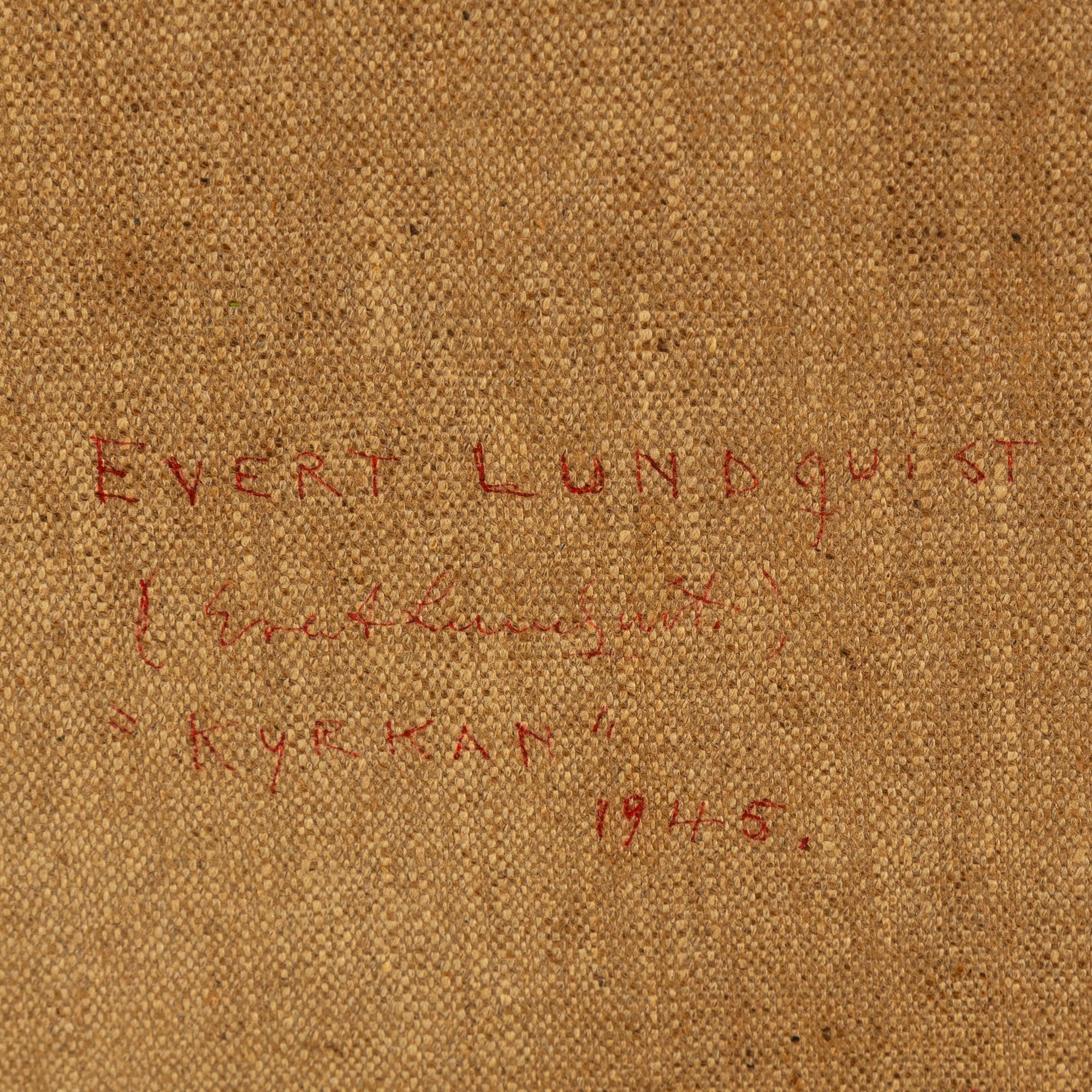 EVERT LUNDQUIST,  olja på duk, signerad och daterad 1945 a tergo.