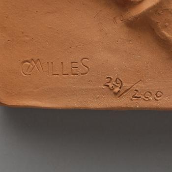 CARL MILLES, relief, terrakotta, stämpelsignerad och numrerad 29/200.