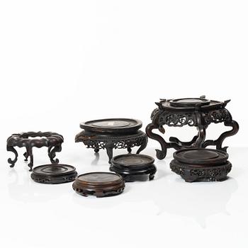 Parti, träställ, sju stycken, Qingdynastin.