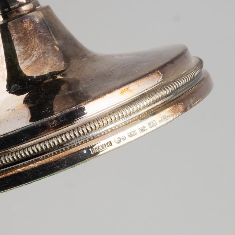 Eric Löfman, ljusstakar, ett par, silver, Mema, 1991.