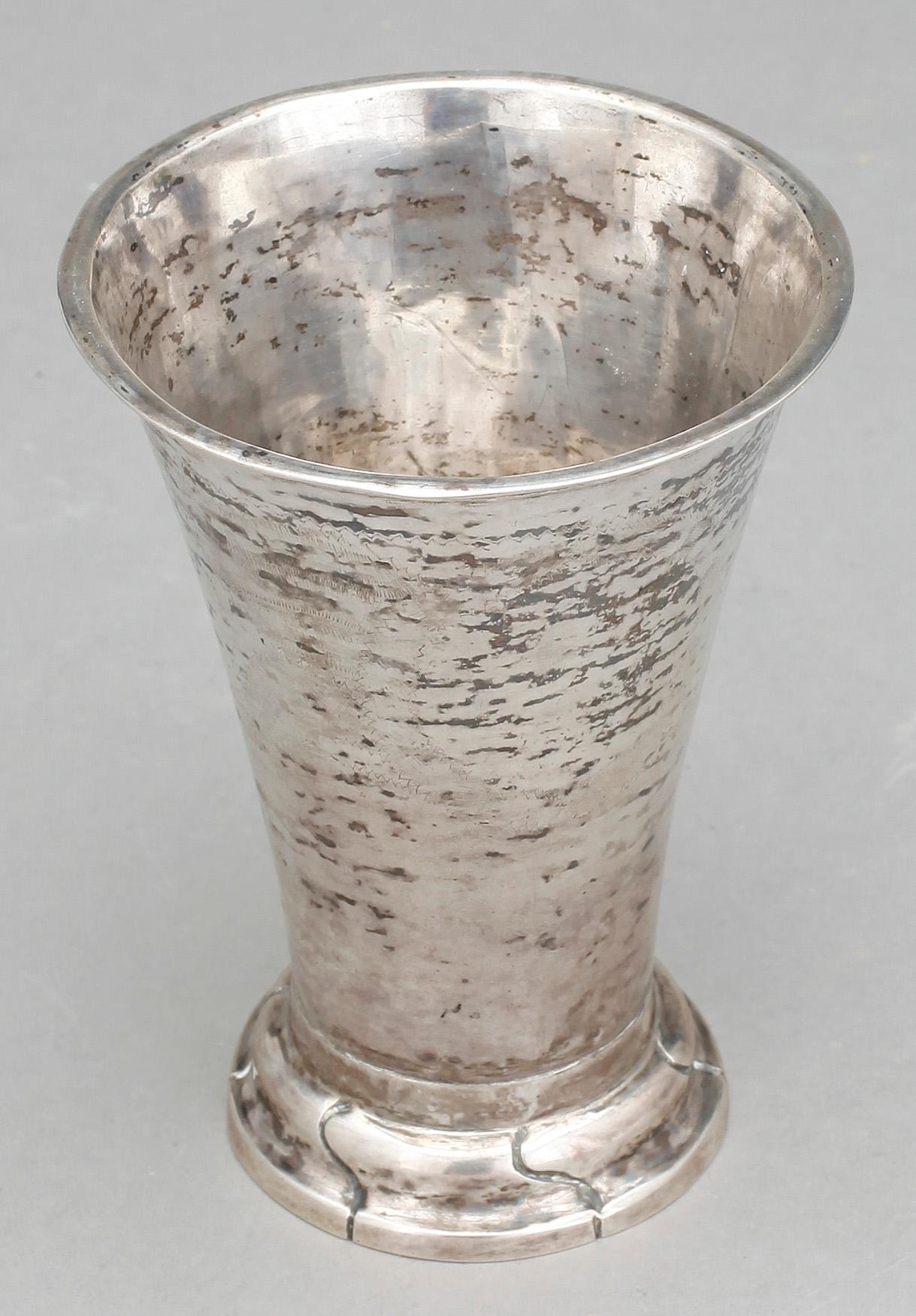BÄGARE, silver, Carl Fredrik Seseman, Arboga, 1814, vikt ca 84g.